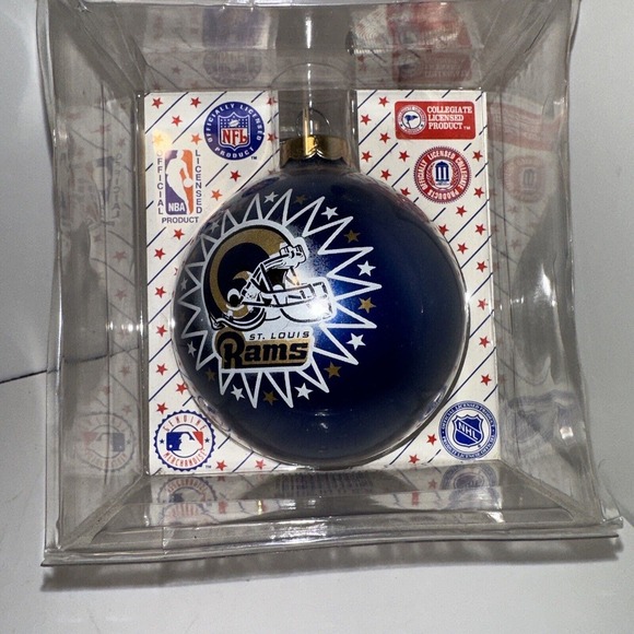 NFL St. Louis Rams Ornament Glass Ball Christmas Tree Holiday Decor‎ - Picture 1 of 9